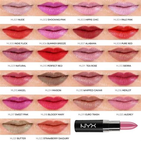 nyx swatches matte lipstick